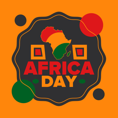 Africa Day. Happy African Freedom Day and Liberation Day. Celebrate annual on the African continent and around the world. African pattern. Poster, card, banner. Vectorのイラスト素材