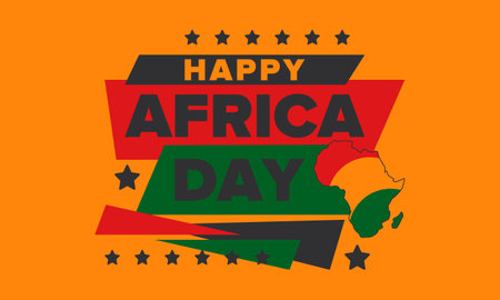 Africa Day. Happy African Freedom Day and Liberation Day. Celebrate annual on the African continent and around the world. African pattern. Poster, card, banner. Vectorのイラスト素材