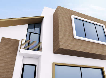 Exterior of modern private house Exterior of modern private house