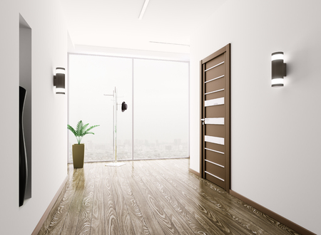 Interior of modern entrance hall 3d renderの写真素材