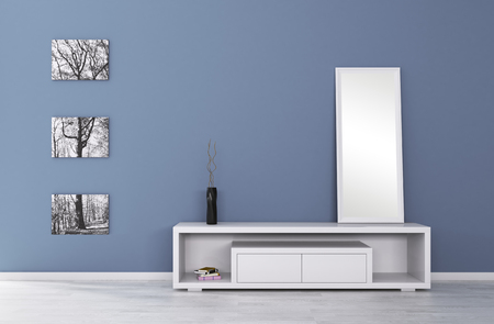 Interior of modern entrance hall 3d renderの写真素材