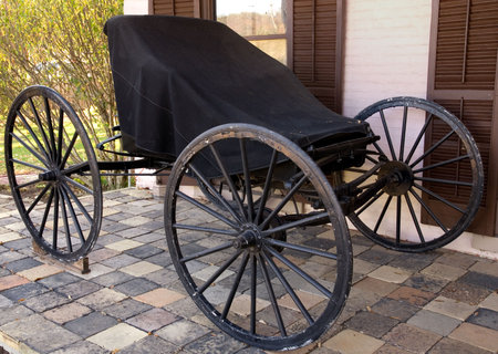 View of antique buggy の写真素材