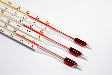Three glass thermometers
