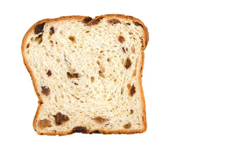 One slice of fruit loaf