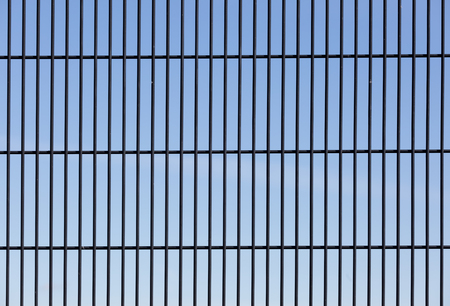 Wire mesh security fenceの写真素材