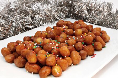 Struffoli (Strufoli) - A typical italian dessertの写真素材