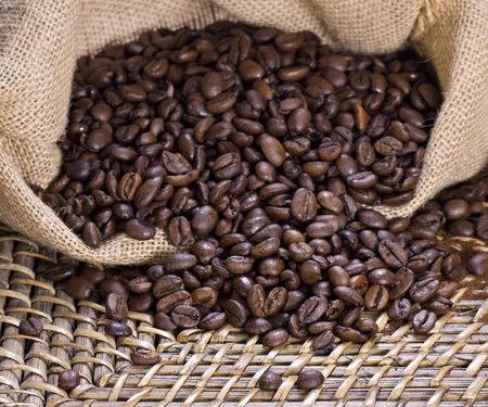 Roasted coffee beans の写真素材