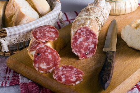 Italian salamiの写真素材