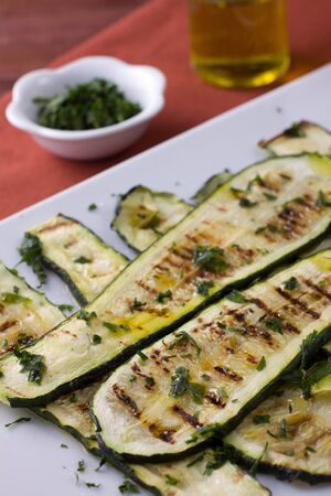 Grilled zucchiniの写真素材