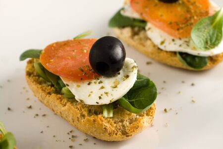 Italian Croutons - Crostini all italiana の写真素材