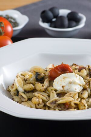 Gnocchetti sardi - Sardinian gnocchetti  italian pasta の写真素材