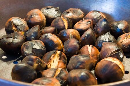Roasted chestnutsの写真素材