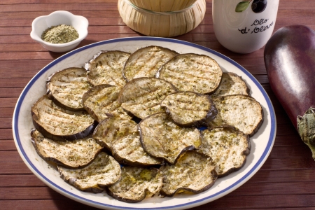 Grilled eggplantの写真素材