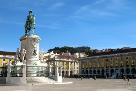 King Joseph I statue - Lisbon  Portugal の写真素材