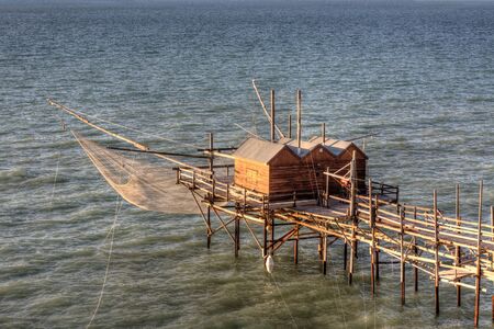 Trabucco in Termoli (Italy)の写真素材