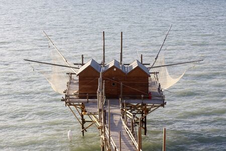 Trabucco in Termoli (Italy)の写真素材