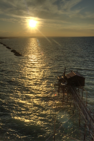 Trabucco in Termoli (Italy)の写真素材