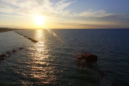 Trabucco in Termoli (Italy)の写真素材