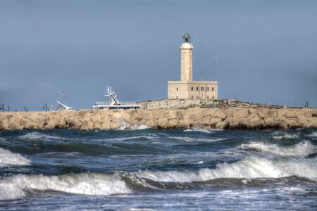 Lighthouse in Vieste (Italy)の写真素材