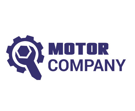 blue gear engineering machine equipment automotive logo design icon illustration ideaのイラスト素材