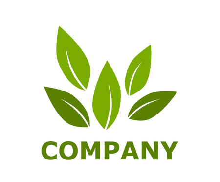 grow green leaf logo design illustration idea concept for growth company ora corporateのイラスト素材