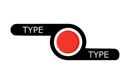 red black button set push interface digital web logo idea design concept illustrationのイラスト素材