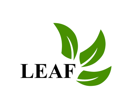 three green leaf logo design illustration for agriculture industries or businessのイラスト素材