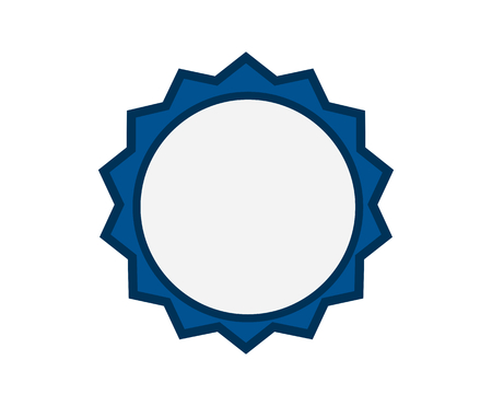 circle blue emblem border decoration ornament templateのイラスト素材