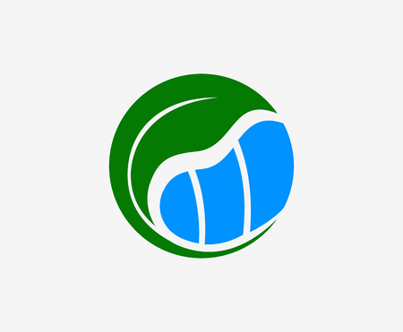 accountant eco green investment planning statistics idea with leave design concept iconのイラスト素材