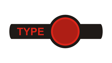 red button type typography button sign element set background template isolated shape label red black frame push interface web internetのイラスト素材