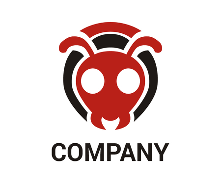 ant bug insect pest animal nature wildlife logo design idea concept illustrationのイラスト素材