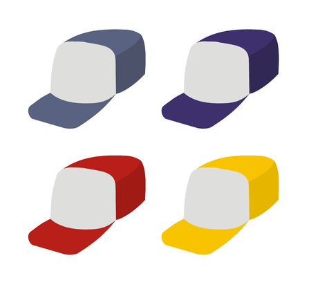 colorful wear clothing hat cap red headdress fashion set education fabricのイラスト素材