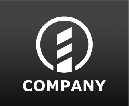 white silhouette color building tower architecture exterior property structure iconic logo design illustration concept ideaのイラスト素材