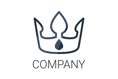 Classic Creative abstract symbol design vector template. Vintage Crown Logo Royal King Queen concept Logotype concept icon shape like spade.のイラスト素材