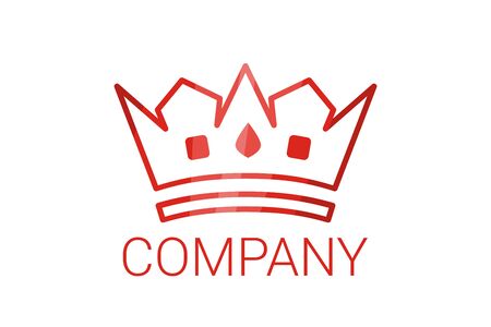 Classic Creative abstract symbol design vector template. Vintage Crown Logo Royal King Queen concept Logotype concept icon.のイラスト素材