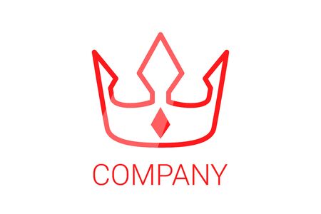 Classic Creative abstract symbol design vector template. Vintage Crown Logo Royal King Queen concept Logotype concept icon shape like diamond.のイラスト素材