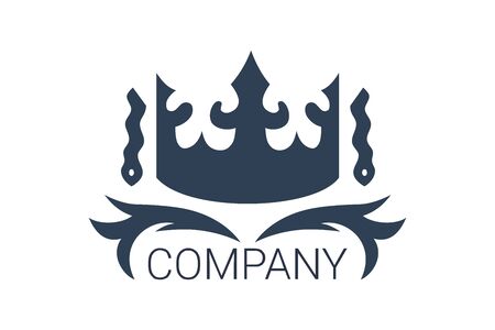 Classic Creative abstract symbol design vector template. Vintage Crown Logo Royal King Queen concept Logotype concept icon.のイラスト素材