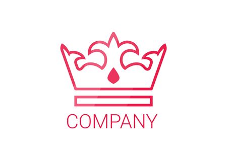 Classic Creative abstract symbol design vector template. Vintage Crown Logo Royal King Queen concept Logotype concept icon.のイラスト素材