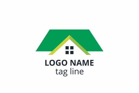 Creative shape structure design. Template icon logo for residential, construction corporate. Or any other company like apartment, villa, estate, house, building.のイラスト素材