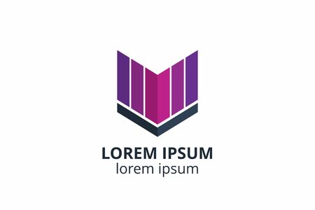 Creative Logo icon sign design Template for accounting, consultant, finance, management, investment corporate.のイラスト素材