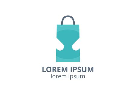 logo icon design of fashion bag silhouette template in creative shape isolate vector illustration use for any modern retail business, commerce, shop, website, store application.のイラスト素材