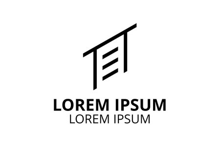 Creative shape structure design. Template icon logo for architecture agency interior exterior. Or any other company like apartment, residential, building.のイラスト素材