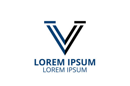 creative minimalist line initial logo type letter v design idea illustration with modern clean style for any professional business company.のイラスト素材