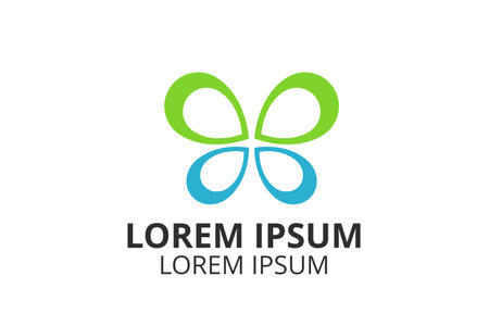 butterfly silhouette icon general logo design template for beauty business or any company technology corporate use on white background.のイラスト素材