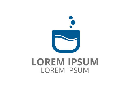 tube logo design for icon laboratory. chemical, biology and science industry.のイラスト素材