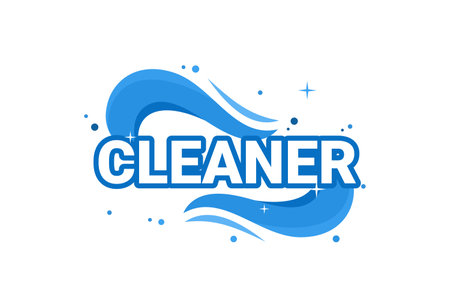 water wave wash logo design for house work business.のイラスト素材