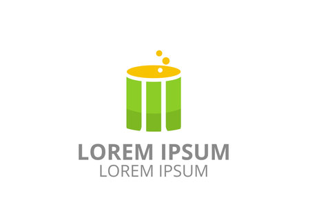 logo design of trash silhouette template in creative shape isolate vector illustration use for any modern business.のイラスト素材