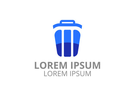 logo design of trash silhouette template in creative shape isolate vector illustration use for any modern business.のイラスト素材
