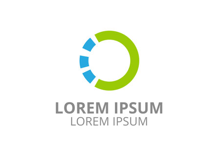 logo design circle shape silhouette template in creative shape isolate vector illustration use for any modern business company.のイラスト素材