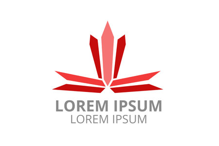 logo design abstract geometry line silhouette template in creative shape isolate vector illustration use for any modern business.のイラスト素材